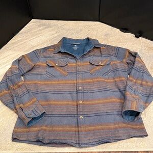 Kuhl Men's Heavy Weight Button Up Long Sleeve Flannel Shirt Size Large EUC